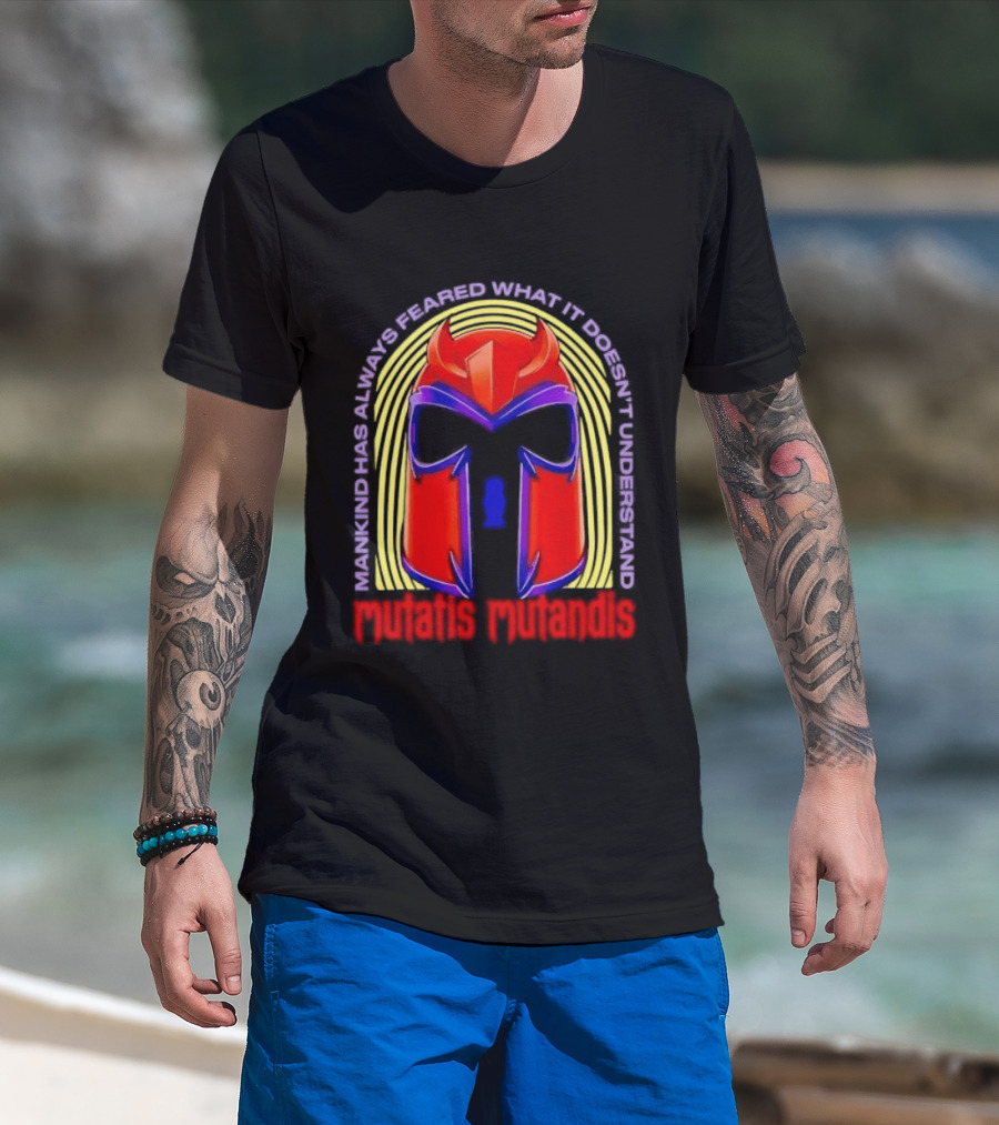 Mutatis Mutandis Mankind Has Always Feared What It Doesn't Understand Red Mask T-Shirt
