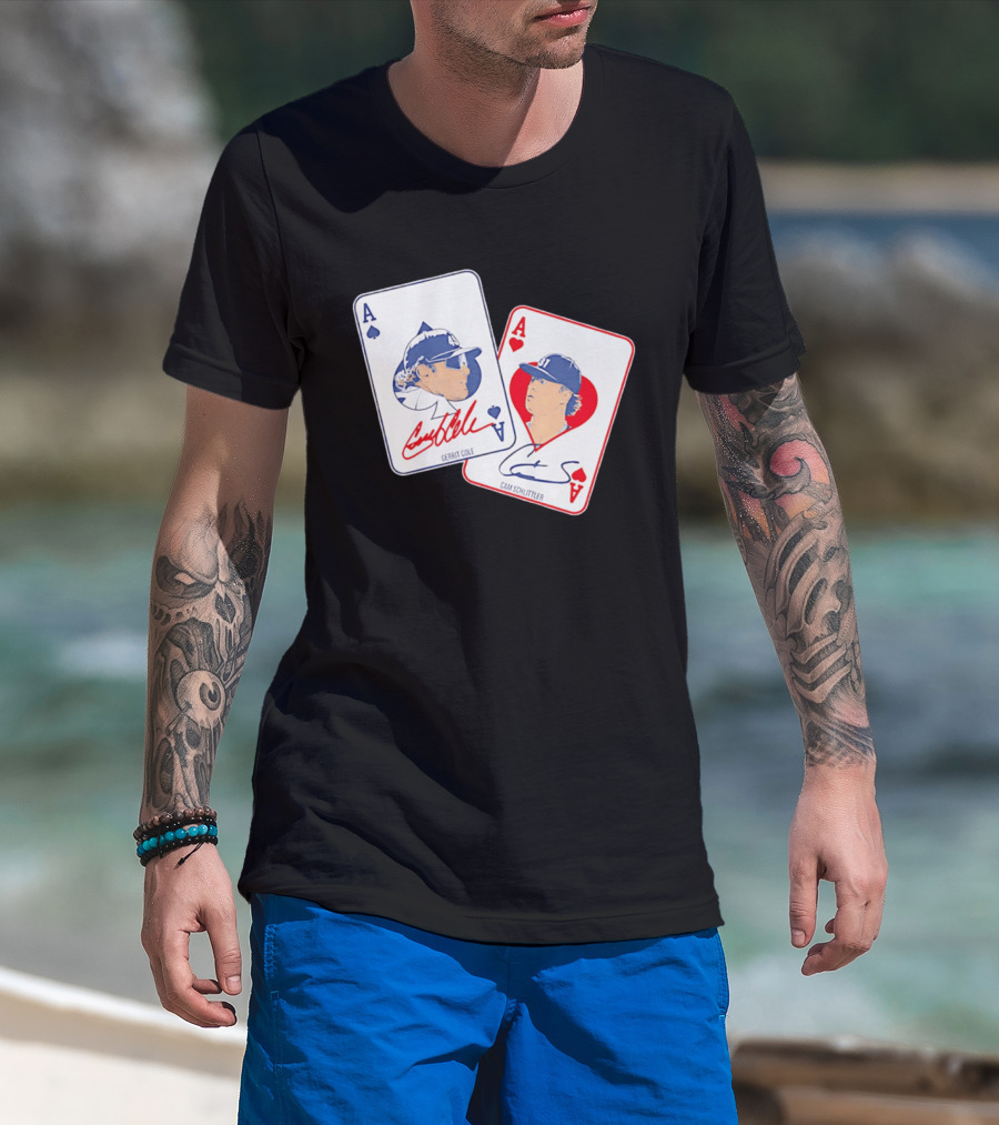 New York Yankees Gerrit Cole Cam Schlittler Pocket Aces Playing Cards T-Shirt