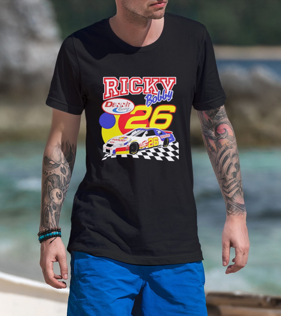 Ricky Bobby Dennit Racing 26 Wonder Talladega Nights Car T-Shirt