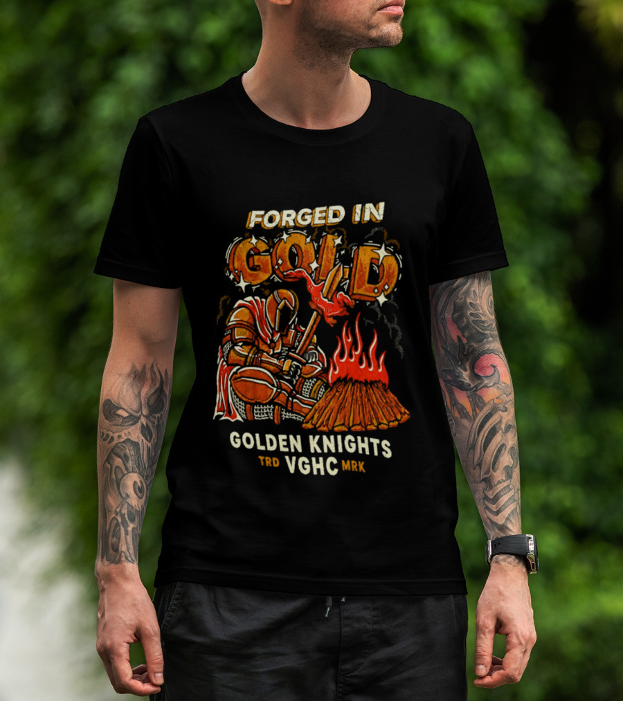 Forged In Gold Vegas Golden Knights VGHC NHL T-Shirt