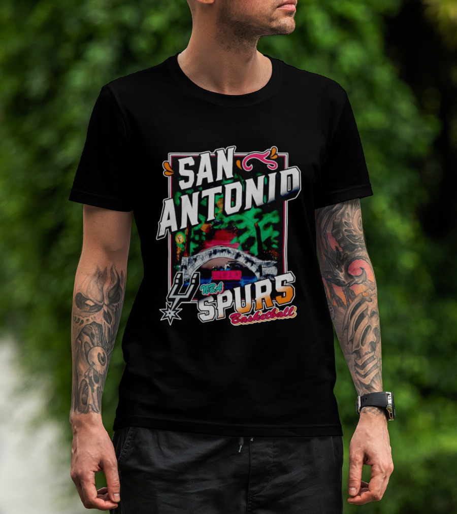 San Antonio Spurs River Walk NBA Basketball T-Shirt