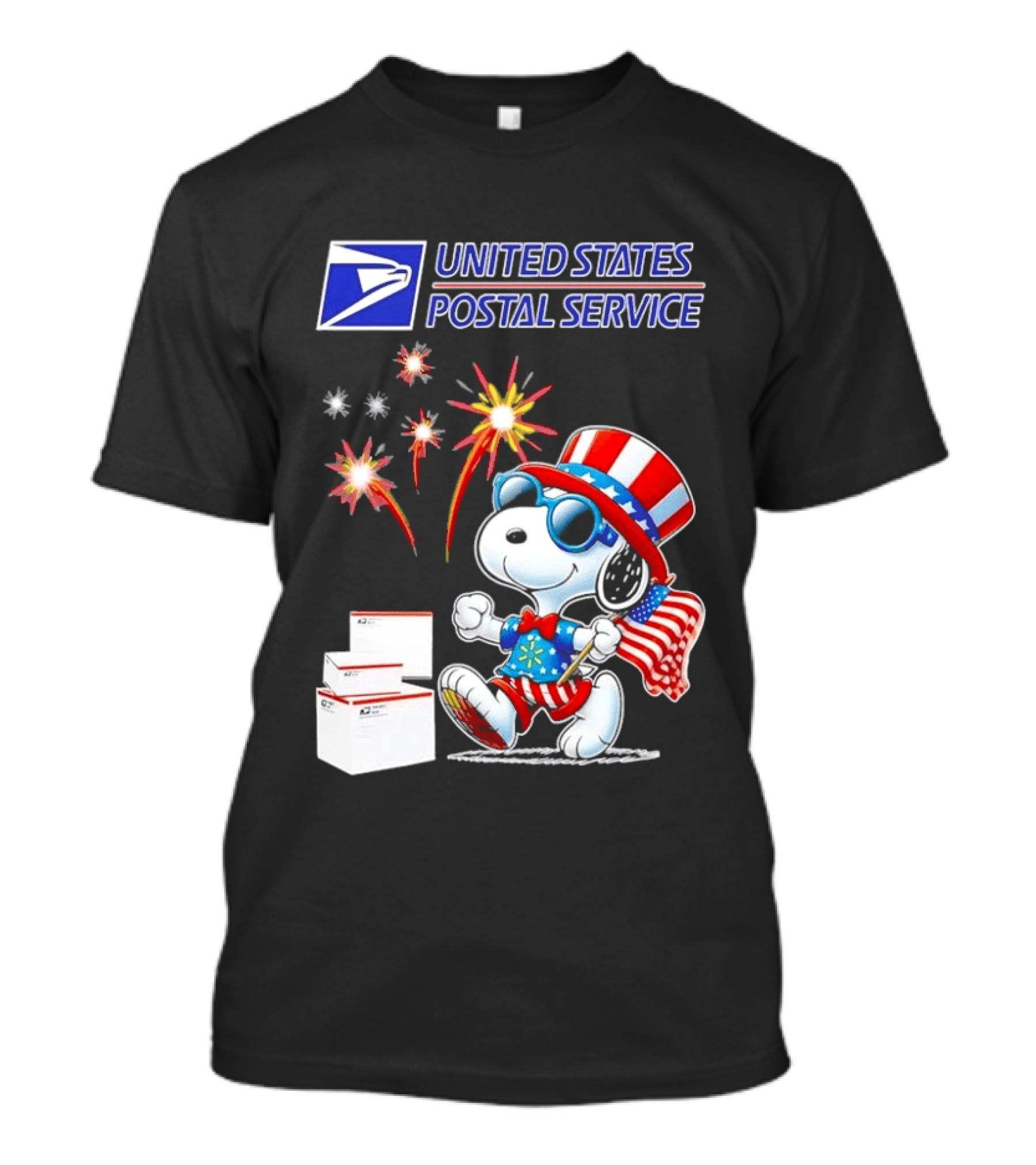 Snoopy Fourth Of July United States Postal Service Patriotic Celebration T-Shirt