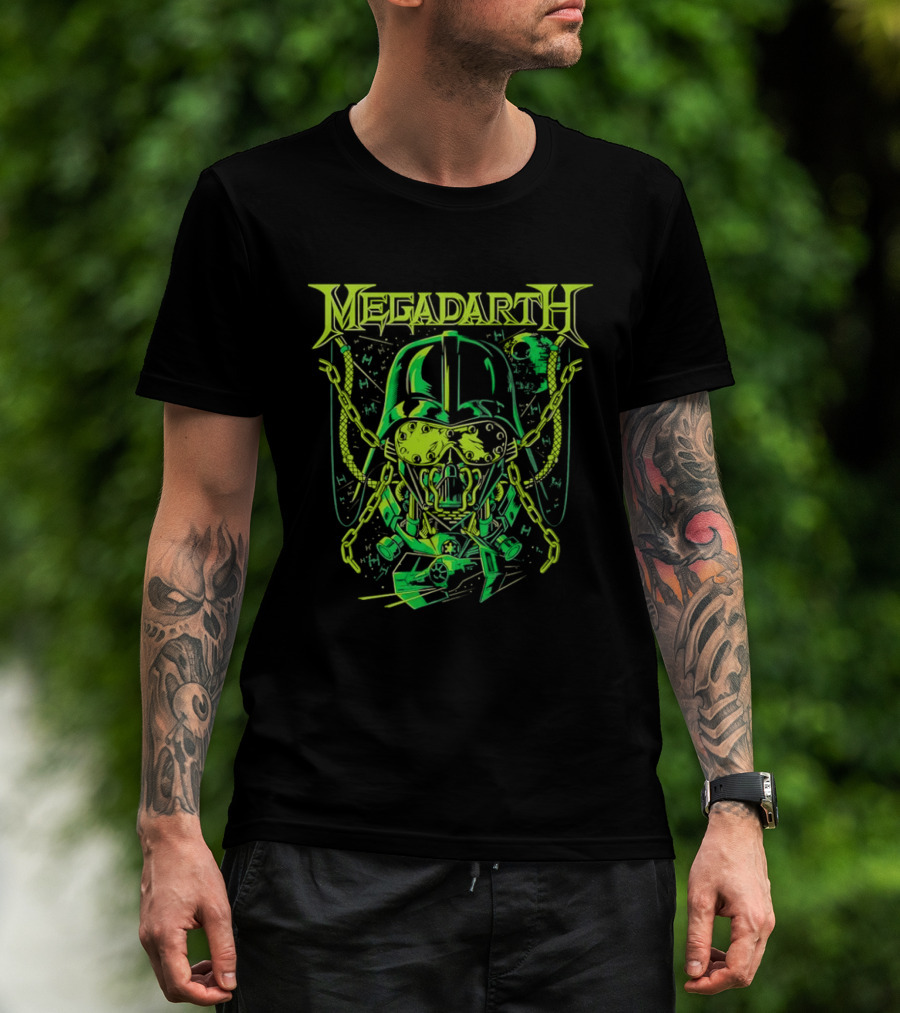 Star Wars Darth Vader Megadarth Helmet Space Iconic Mashup T-Shirt