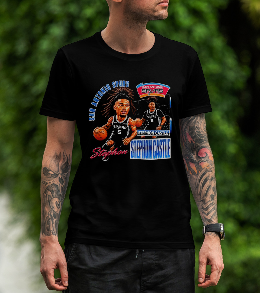San Antonio Spurs Stephon Castle 90s Bootleg T-Shirt
