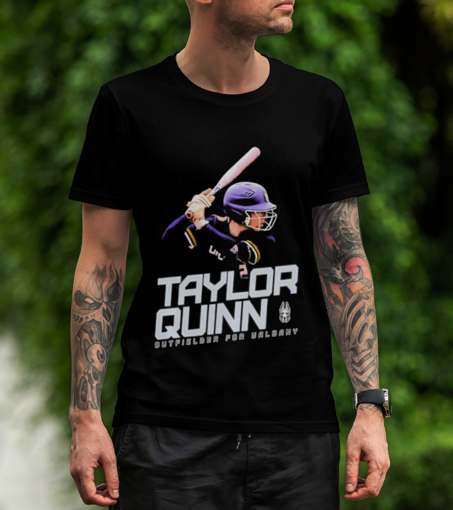 Taylor Quinn UAlbany Outfielder Baseball Sports T-Shirt