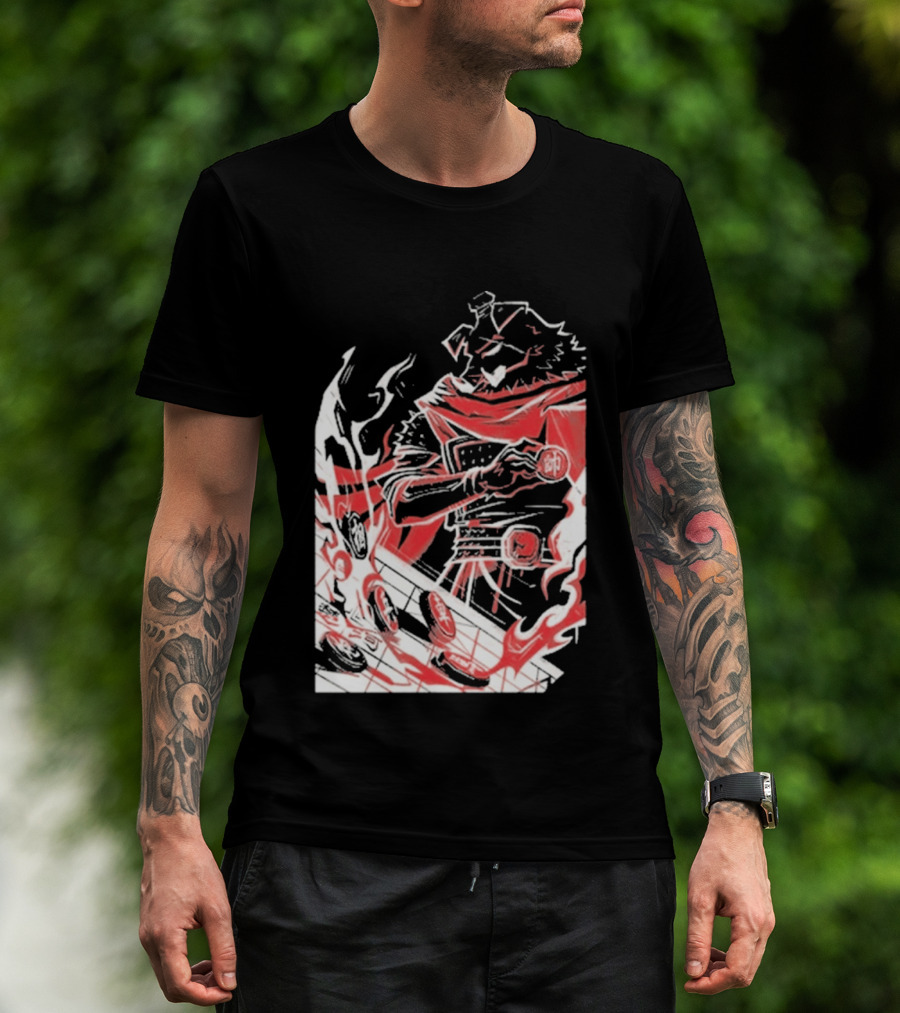 Technoblade Of War Gamer Tribute Epic Medieval Style Scarf And Flames T-Shirt