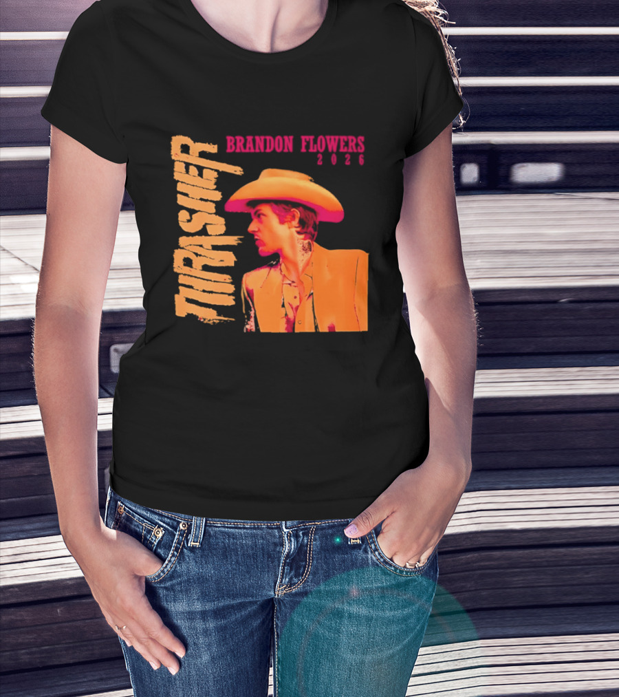 Brandon Flowers Thrasher 2026 Cowboy T-Shirt