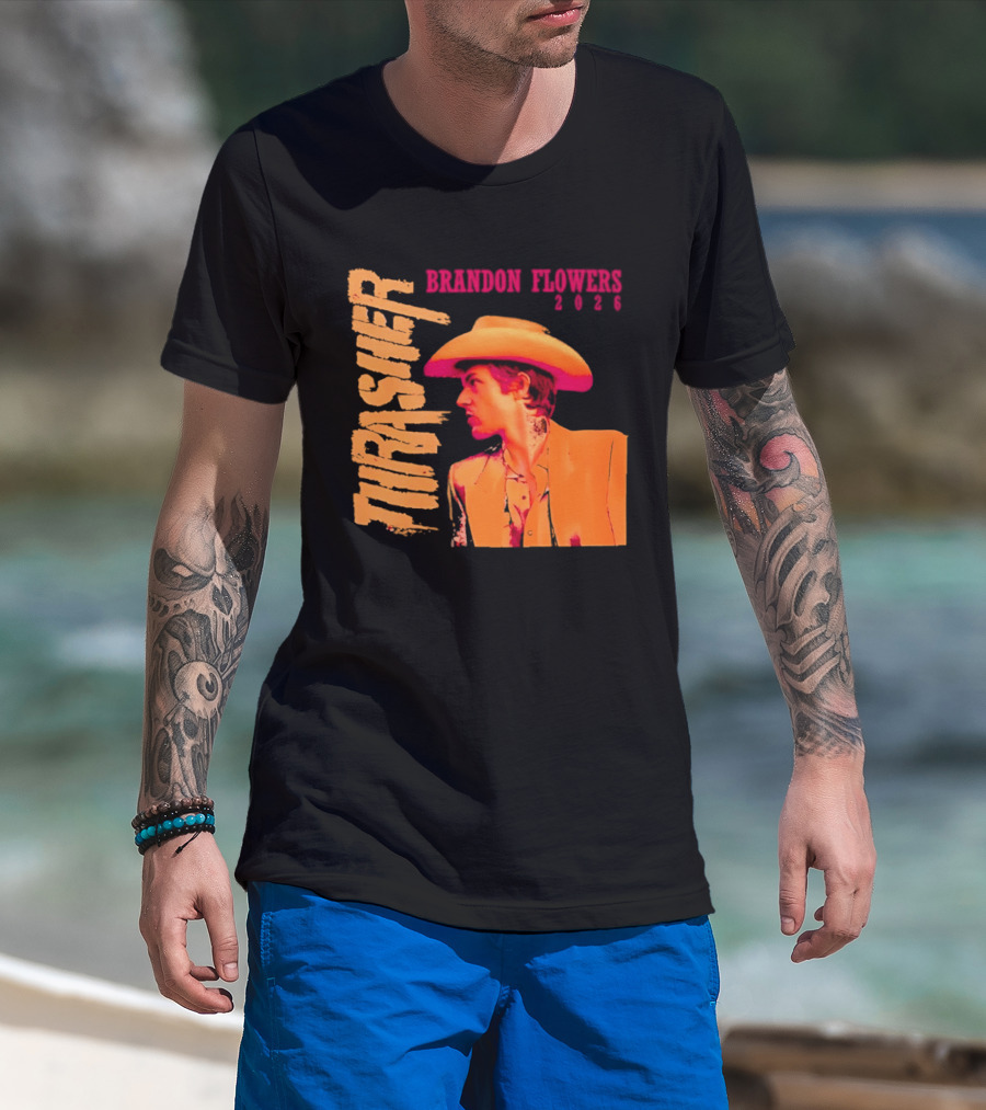 Brandon Flowers Thrasher 2026 Cowboy T-Shirt
