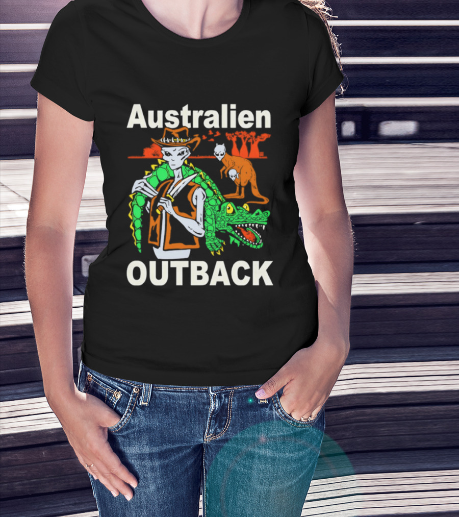 Australien Outback Alien Crocodile Adventure T-Shirt