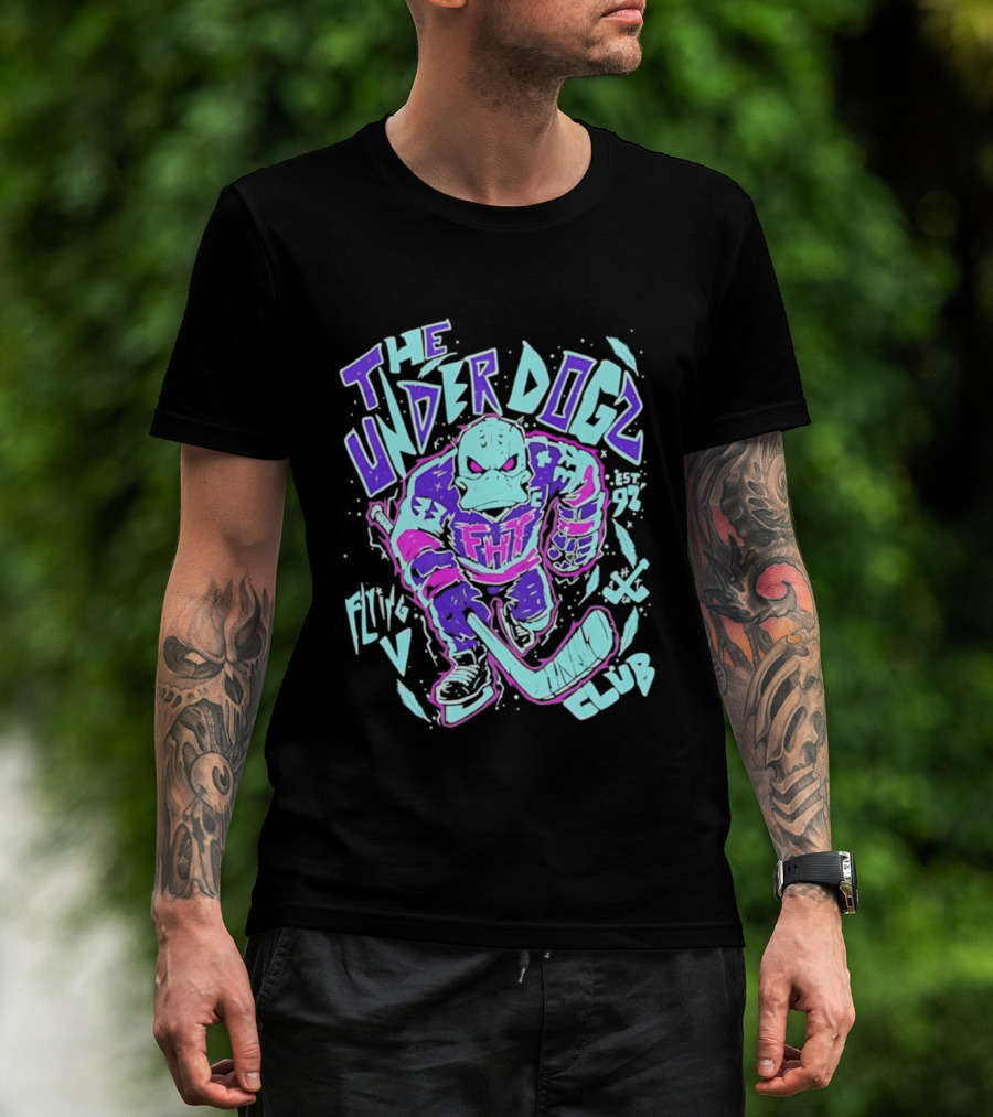Anaheim Ducks The Underdogs FMH Flying House Club Hockey Player T-Shirt
