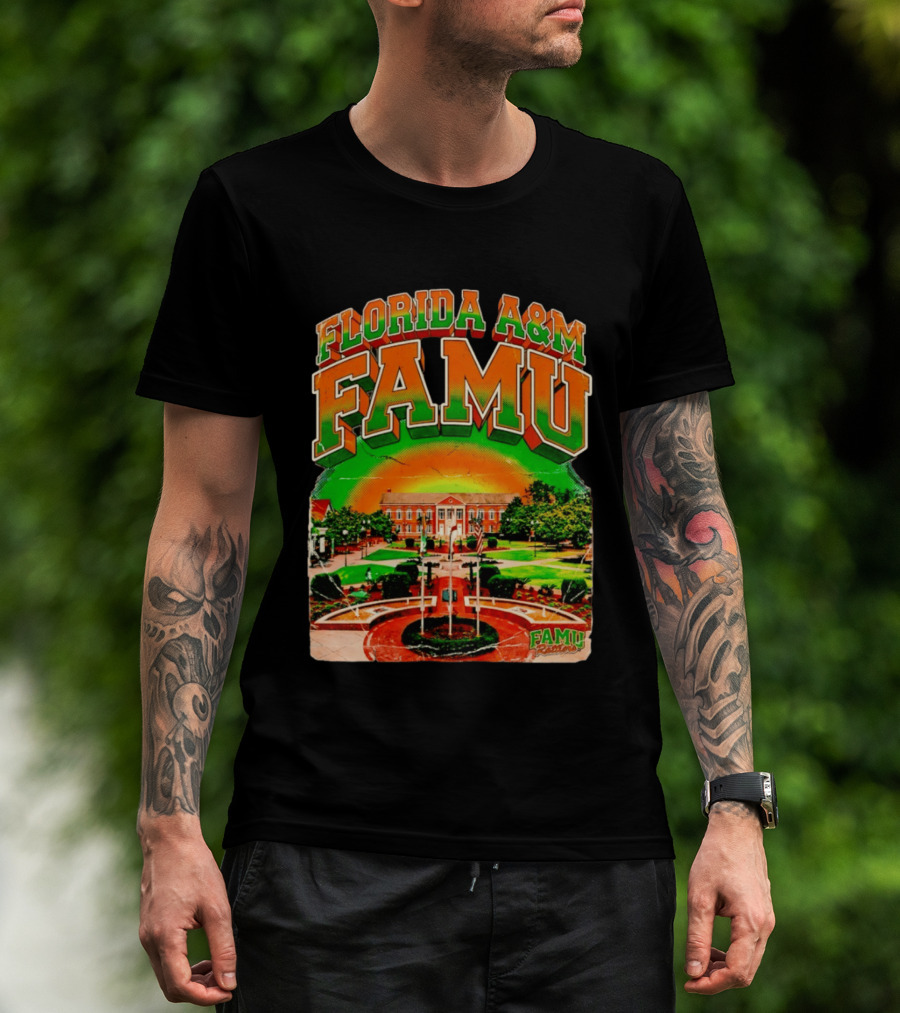 Florida A&M FAMU Rattlers Lee Hall Campus Landmark T-Shirt