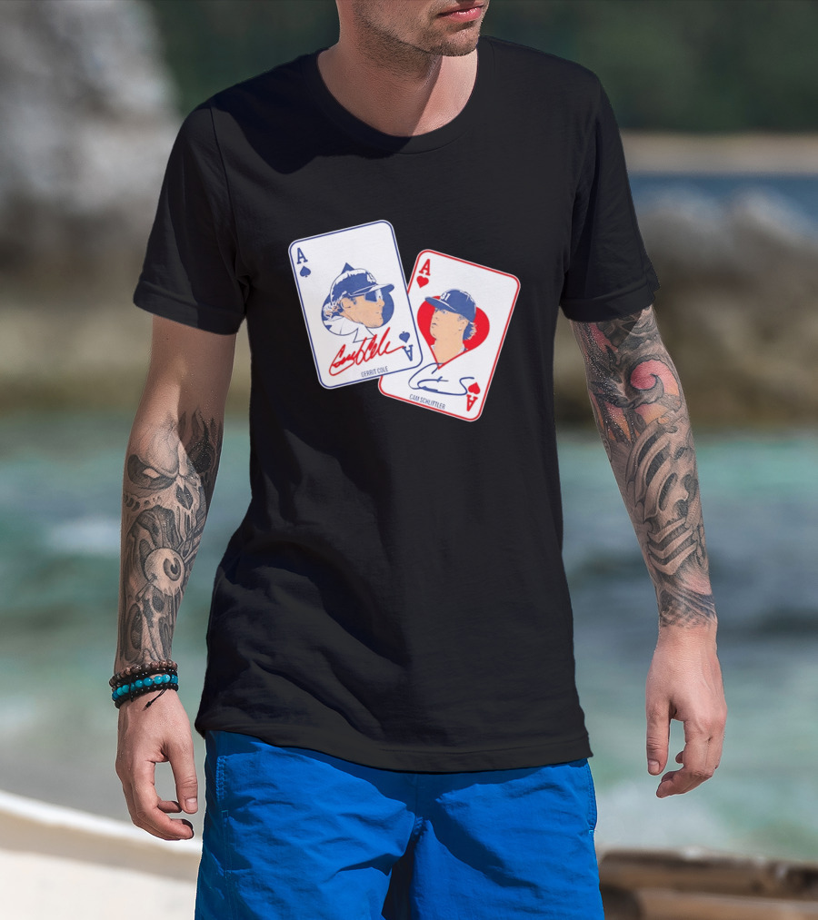 Gerrit Cole Cam Schlittler Ace Of Spades And Hearts Baseball Player Cards Men's T-Shirt