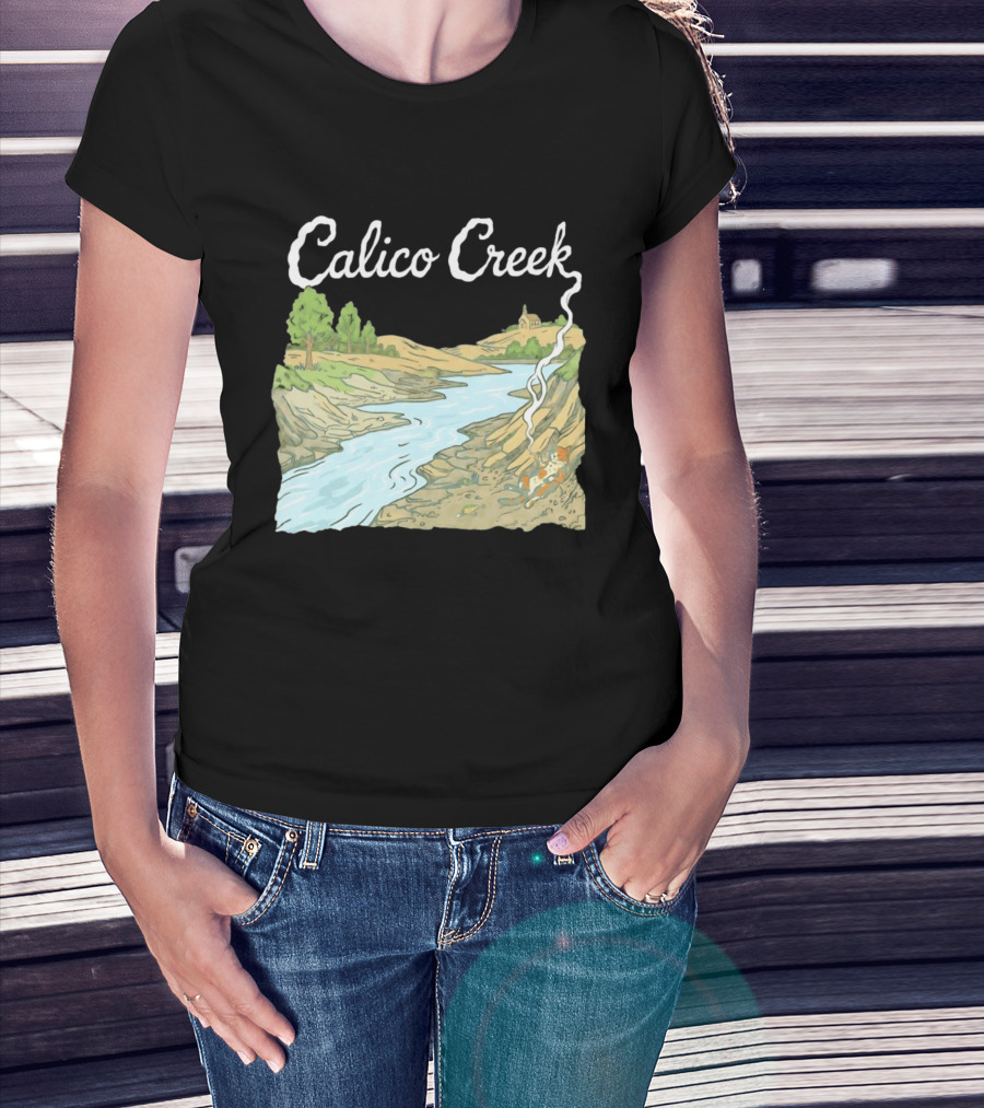 Calico Creek Scenic River And Countryside Landscape T-Shirt