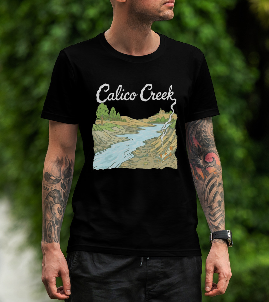 Calico Creek Scenic River And Countryside Landscape T-Shirt