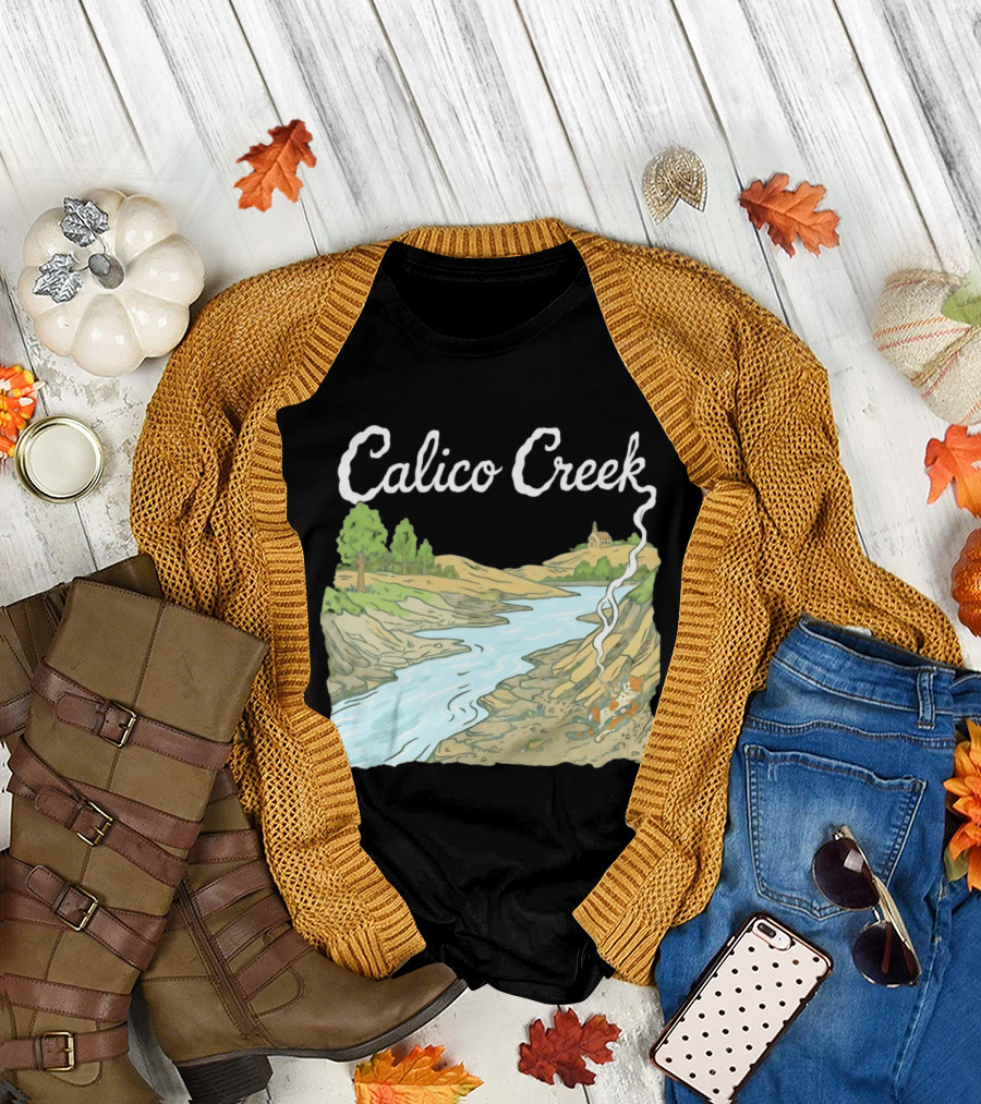 Calico Creek Scenic River And Countryside Landscape T-Shirt