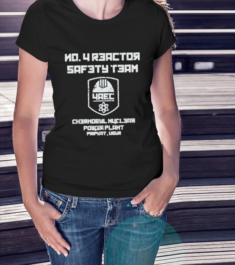 Chernobyl No. 4 Reactor Safety Team Pripyat USSR Nuclear Power Plant Mock T-Shirt
