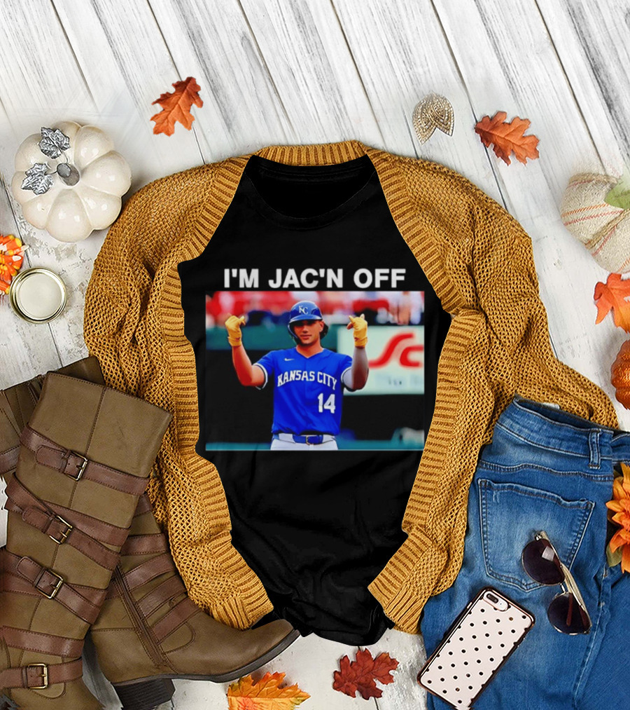 Kansas City Baseball Jac Caglianone Number 14 I'm Jac'n Off T-Shirt