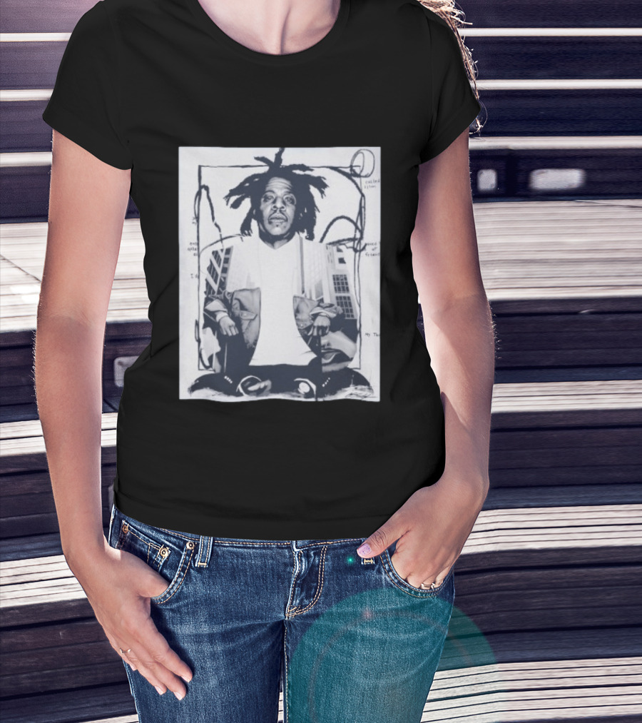 JAY Z Urban Style Portrait With Dreadlocks And Cityscape T-Shirt