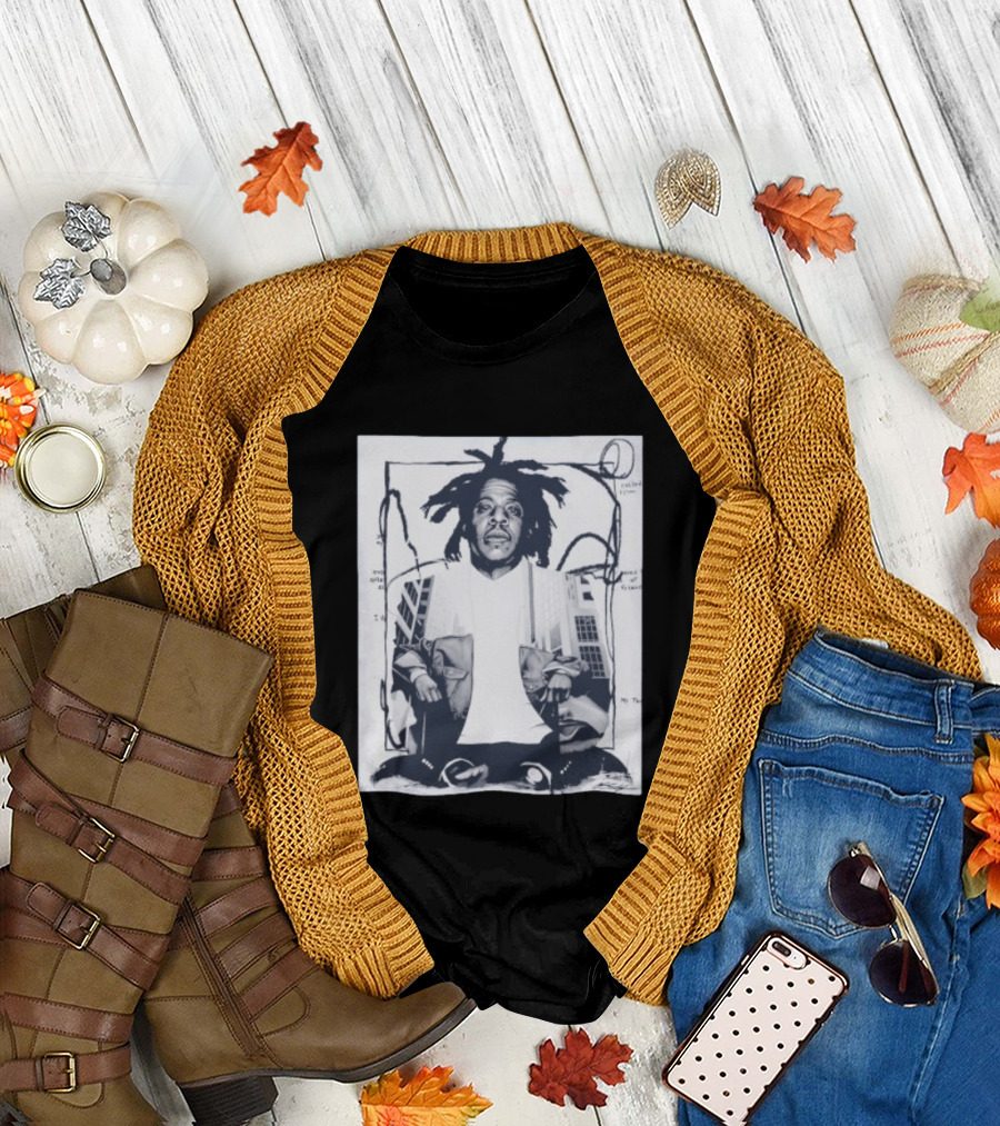 JAY Z Urban Style Portrait With Dreadlocks And Cityscape T-Shirt