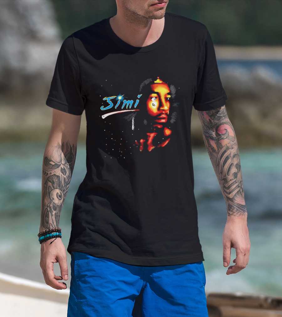 Jimi Hendrix Psychedelic Cosmic Stardust Simi T-Shirt