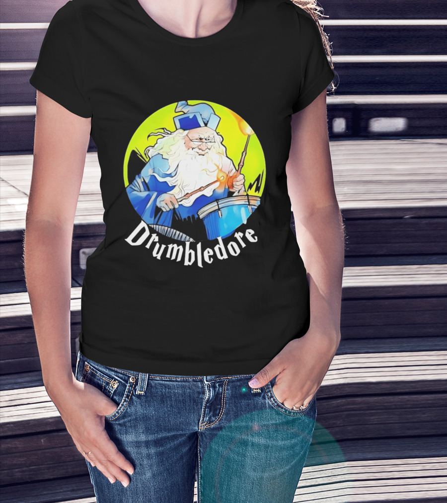 Drumbledore Wizards Percussionist Fantasy Magic T-Shirt
