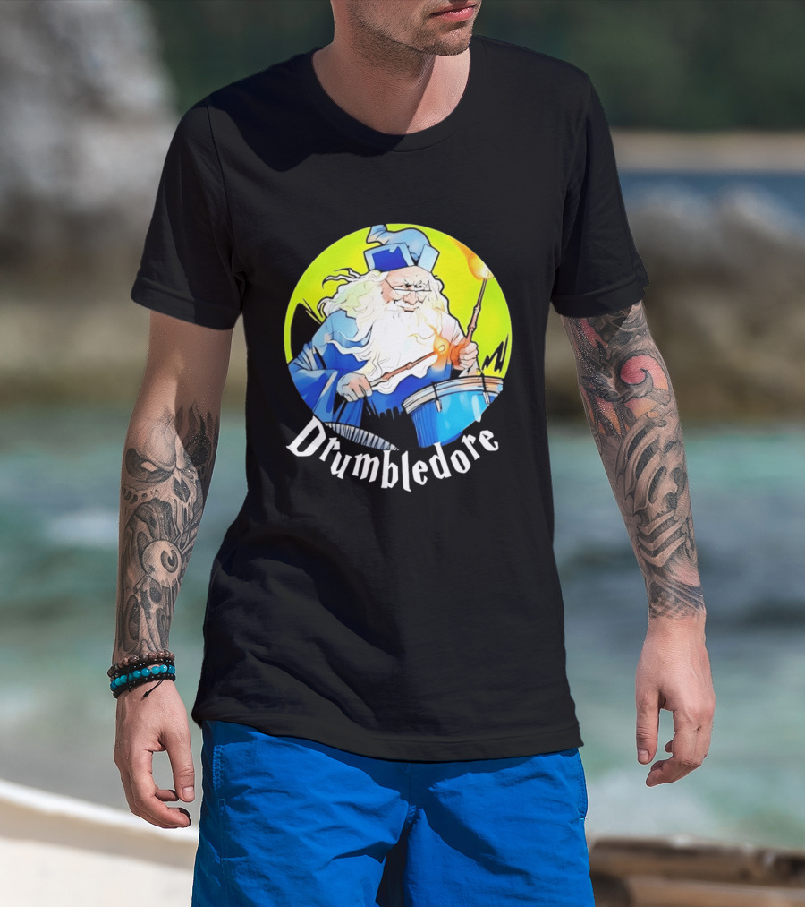 Drumbledore Wizards Percussionist Fantasy Magic T-Shirt