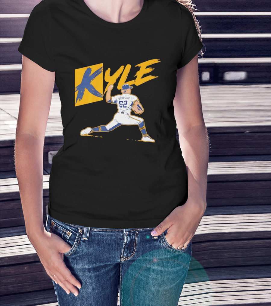 Kyle Harrison 52 Milwaukee Brewers MLB Baseball K Sign T-Shirt