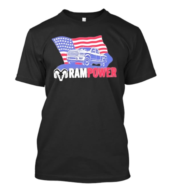 Ram Power American Flag Truck Patriot T-Shirt