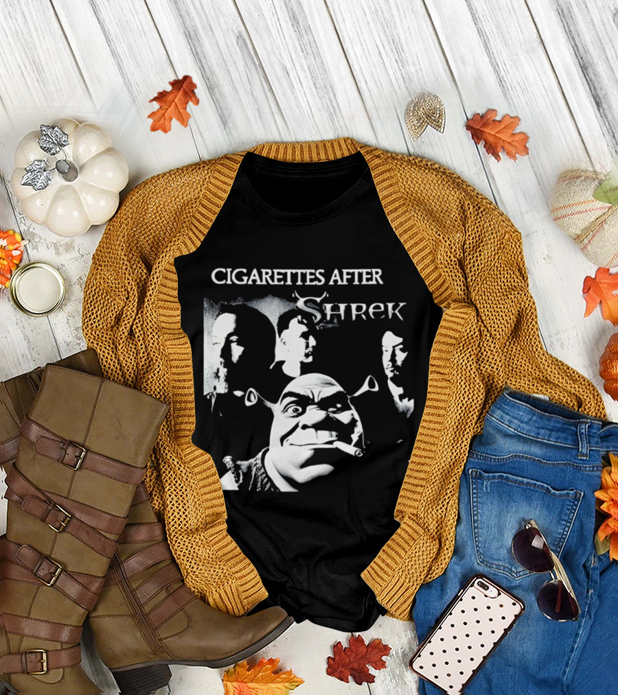 Cigarettes After Shrek Smoking Smutty Memories T-Shirt