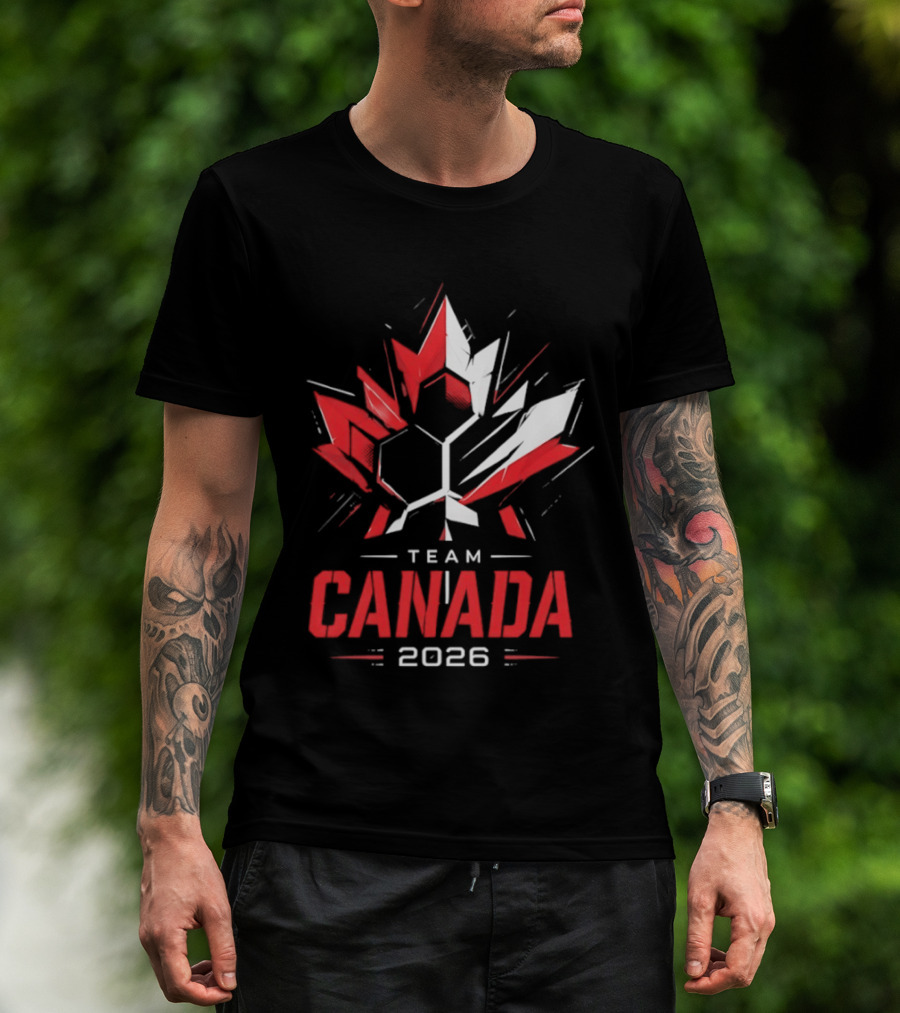 Team Canada 2026 Maple Leaf Geometric Sport Team Canada 2026 T-Shirt