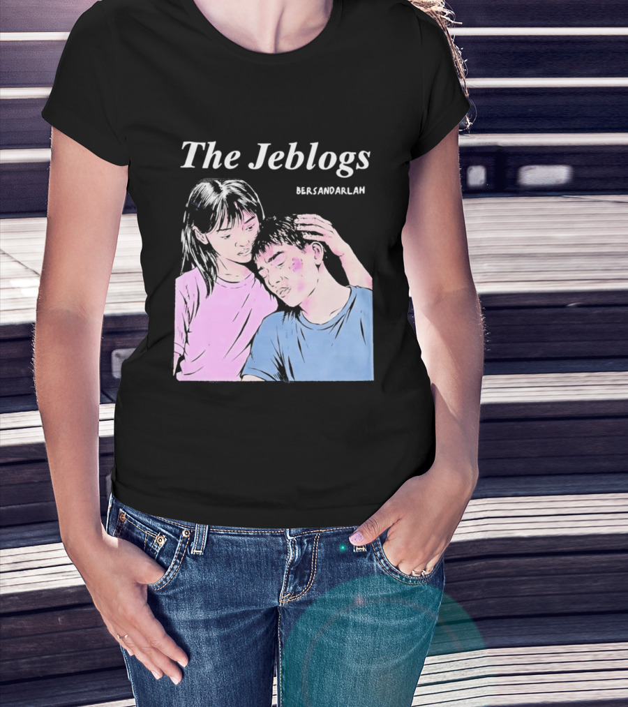 The Jeblogs Bersandarlah Pastel Art Style Tender Moment T-Shirt
