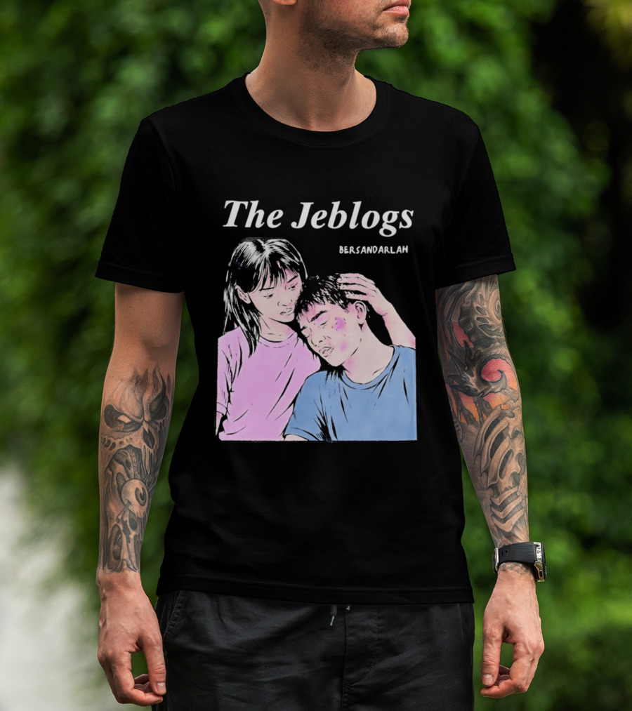 The Jeblogs Bersandarlah Pastel Art Style Tender Moment T-Shirt