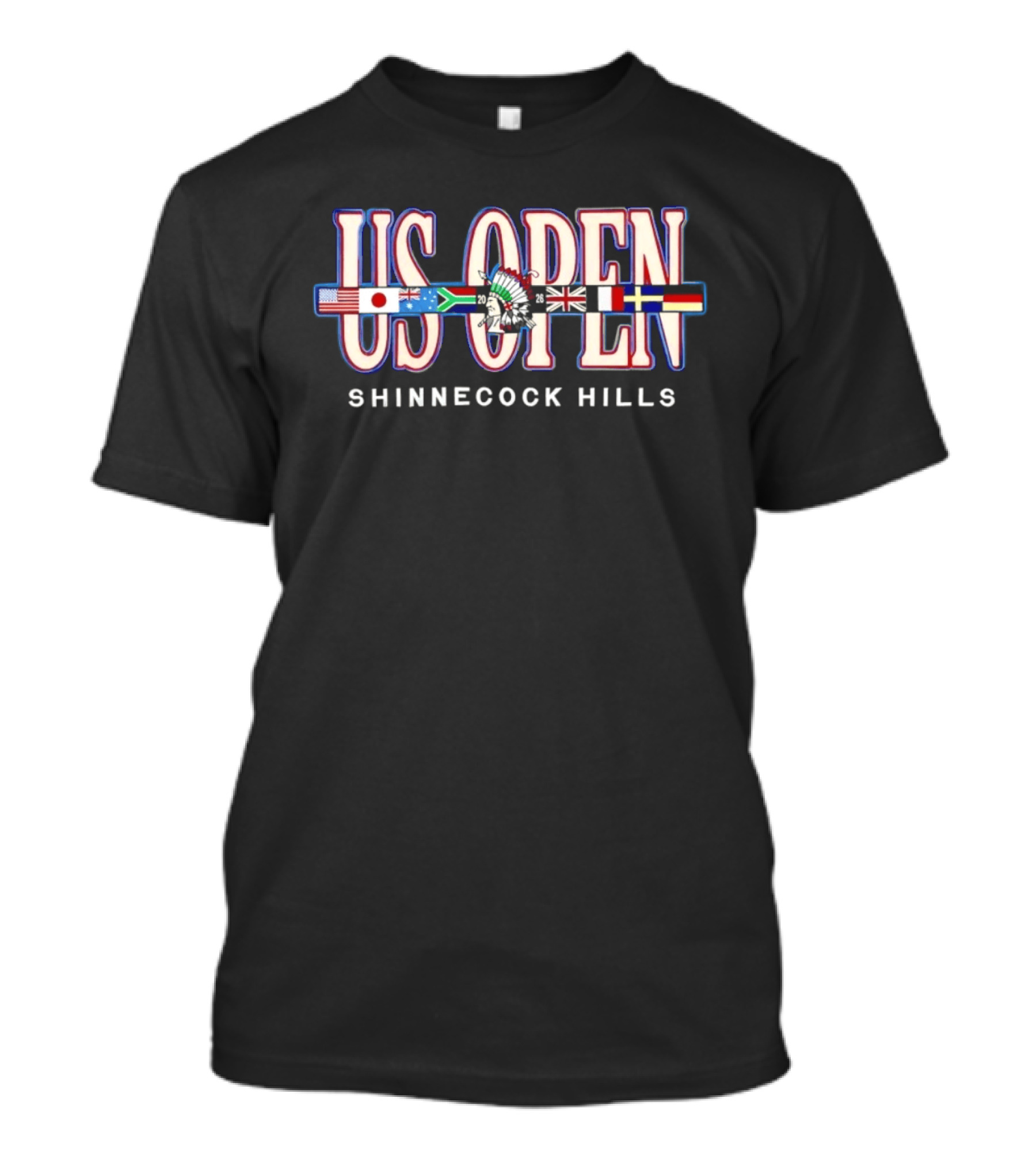 US Open Shinnecock Hills Flags International Golf Event T-Shirt