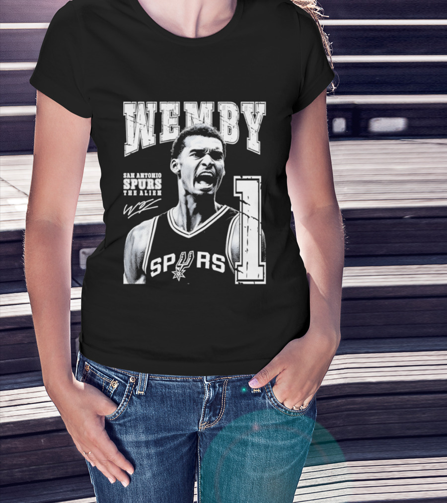 Wemby San Antonio Spurs The Alien 1 Victor Wembanyama Basketball T-Shirt