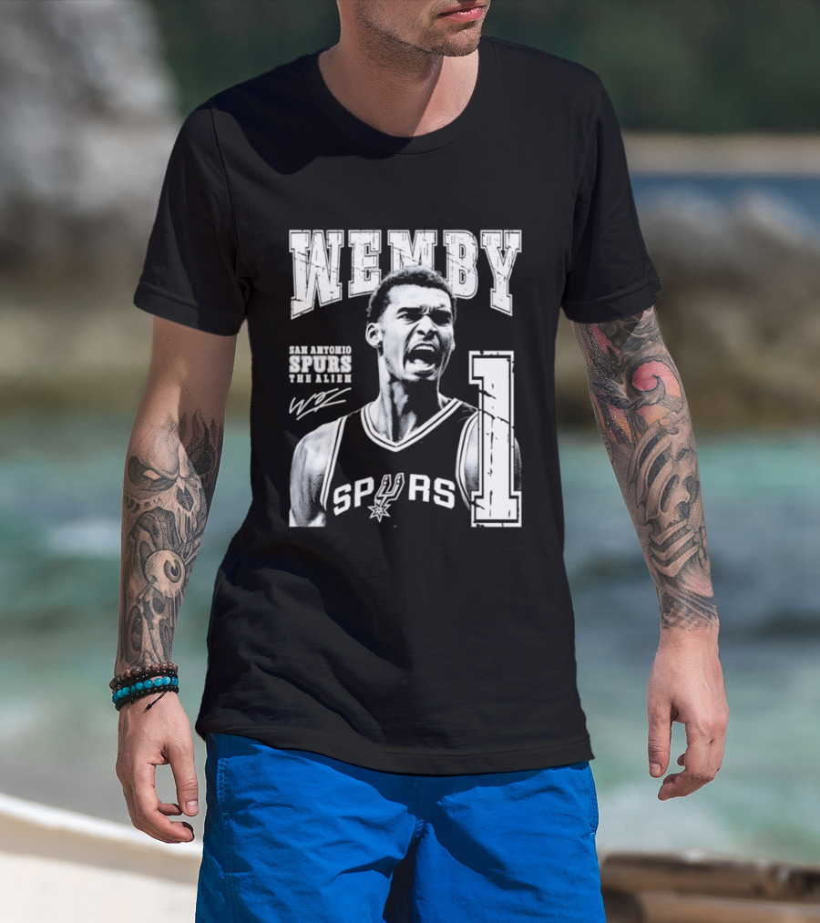 Wemby San Antonio Spurs The Alien 1 Victor Wembanyama Basketball T-Shirt