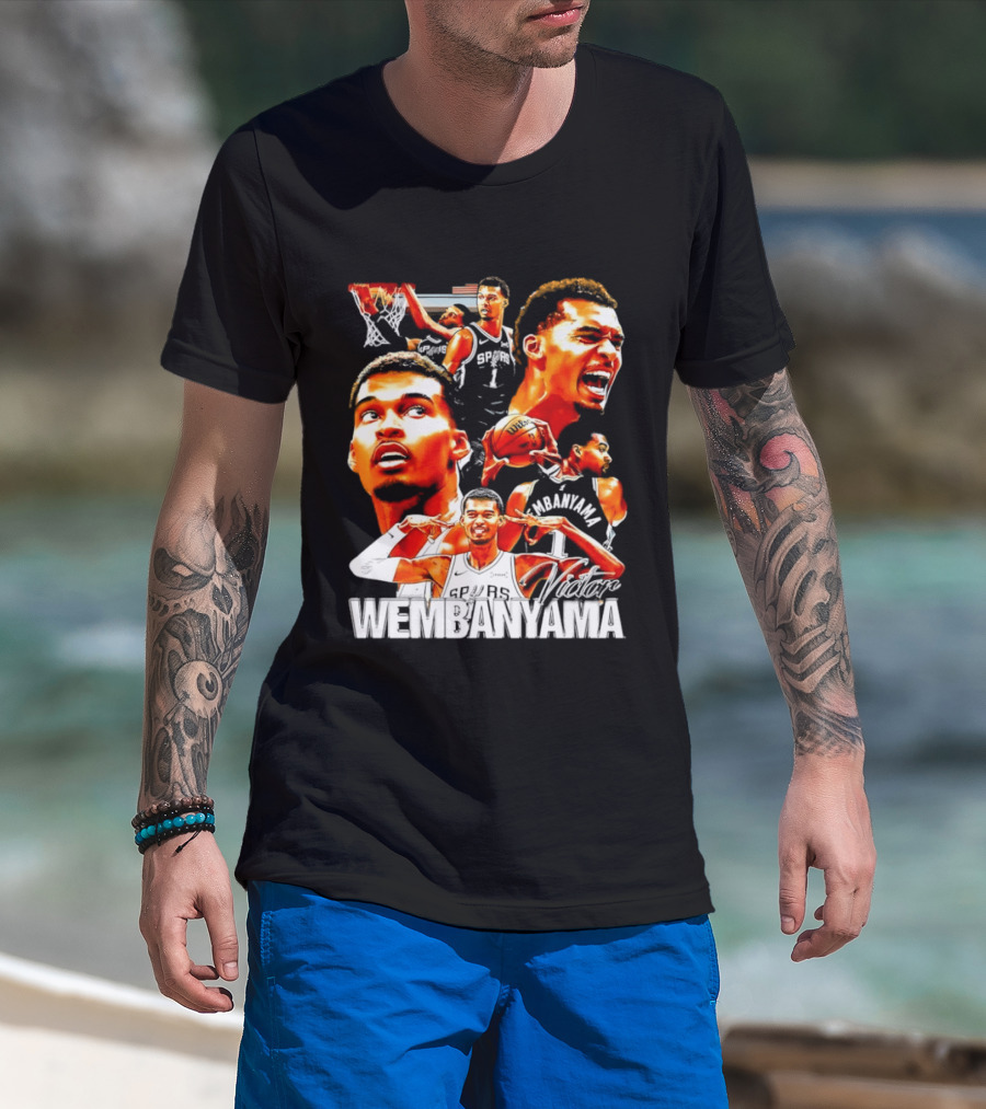 Victor Wembanyama Spurs Basketball Hero Collection T-Shirt