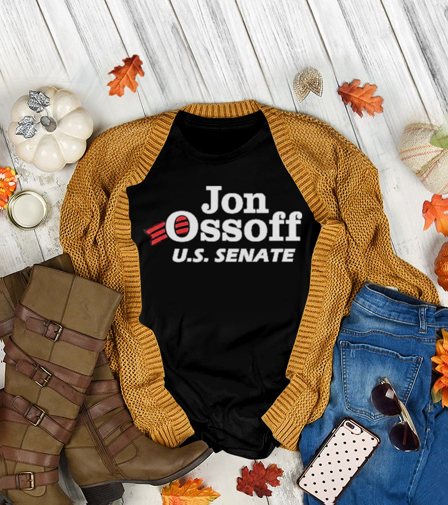 Jon Ossoff U.S. Senate Vote Text with Stripes T-Shirt