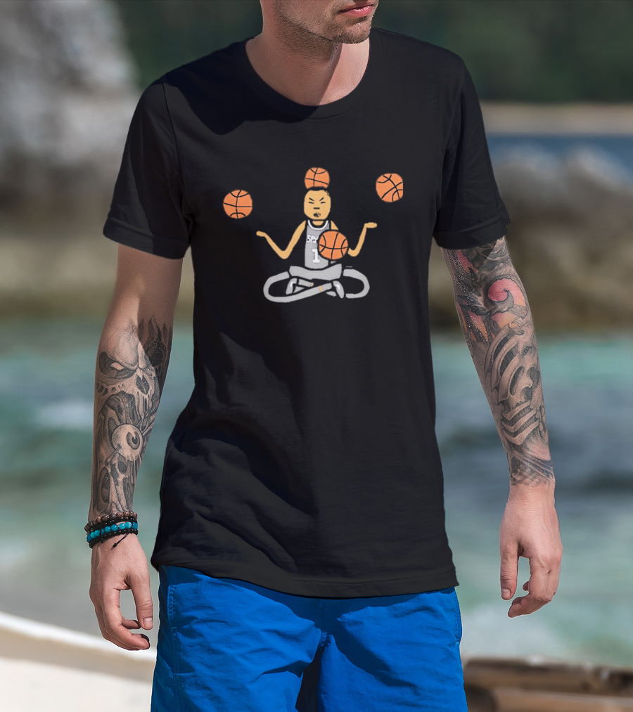 Wembanyama Meditation San Antonio Spurs Basketball Meme T-Shirt