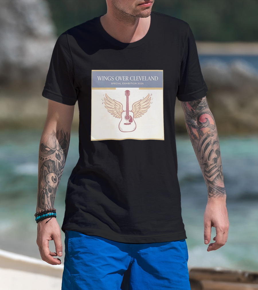 Wings Over Cleveland Special Exhibition 2026 Guitar With Wings And Music Notes T-Shirt