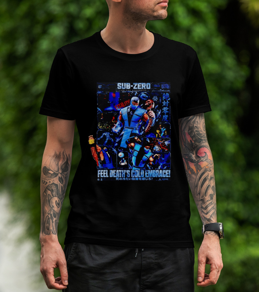 SUB ZERO Fatality Feel Death's Cold Embrace Mortal Kombat T-Shirt