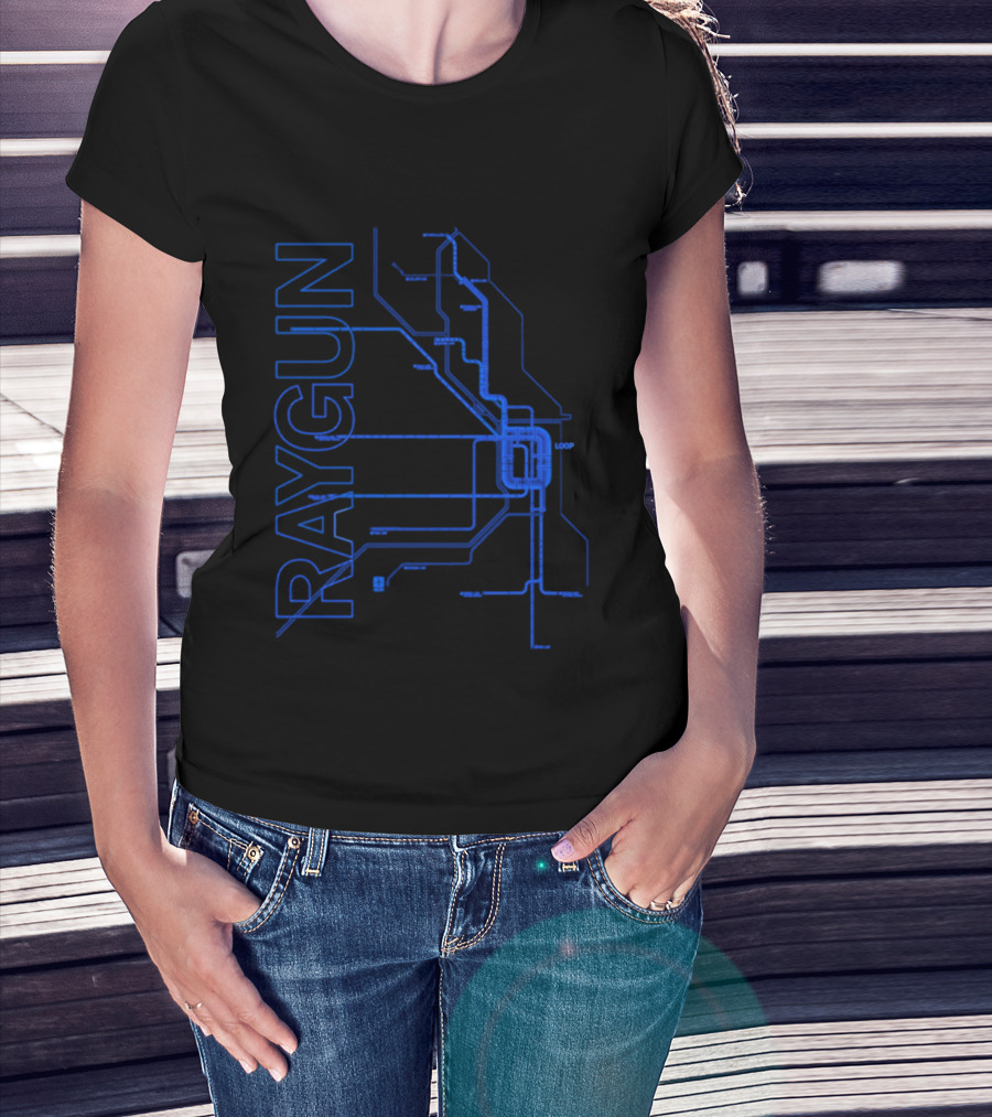 RAYGUN Chicago L Train Map T-Shirt