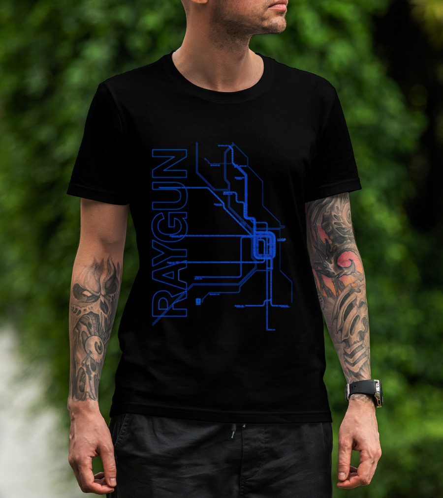 RAYGUN Chicago L Train Map T-Shirt