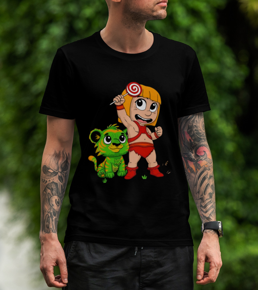 He Man And Battle Cat Masters Of Kindergarten Lollipop Adventure T-Shirt