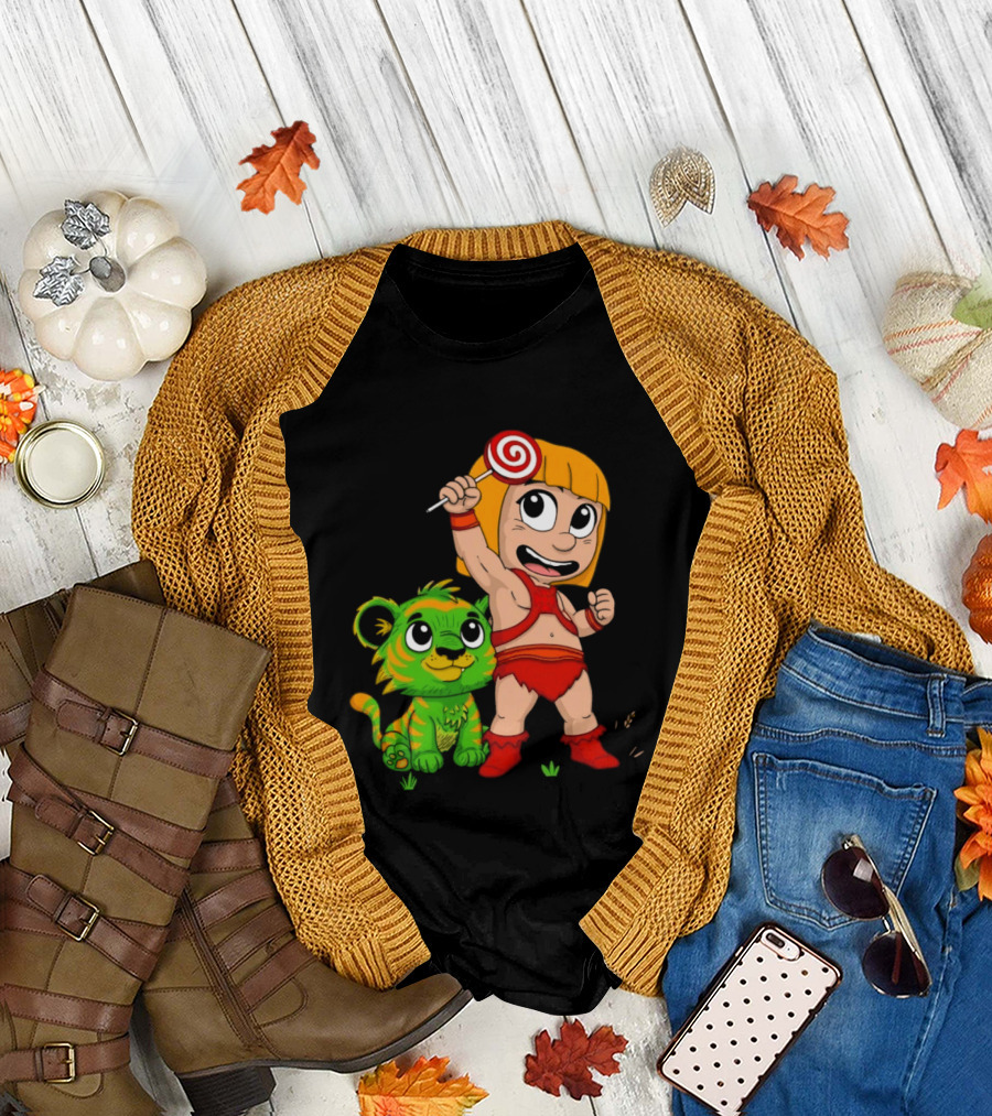 He Man And Battle Cat Masters Of Kindergarten Lollipop Adventure T-Shirt