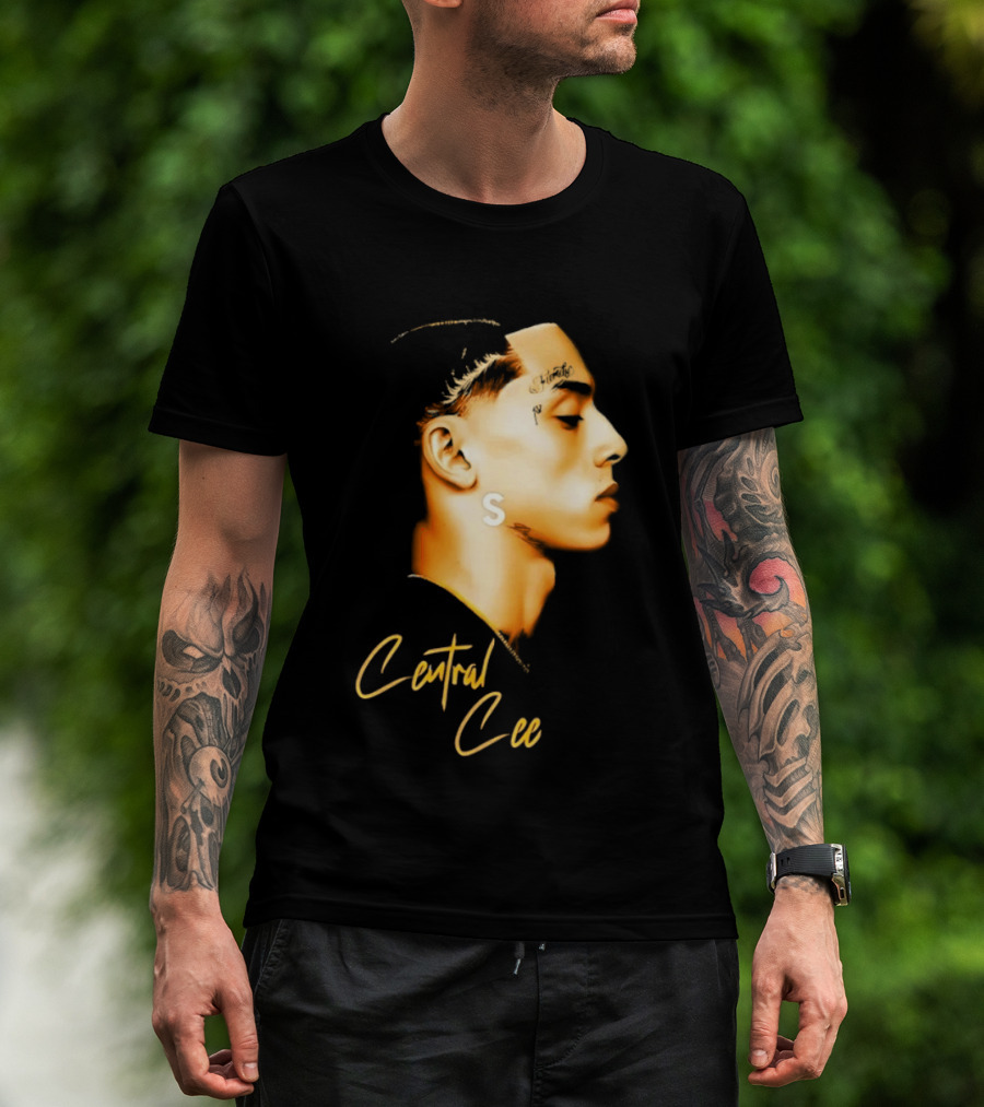 Central Cee Star UK Portrait Profile T-Shirt