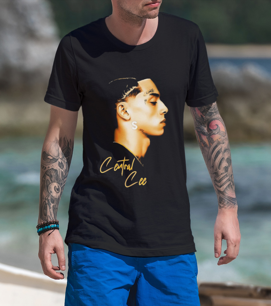 Central Cee Star UK Portrait Profile T-Shirt