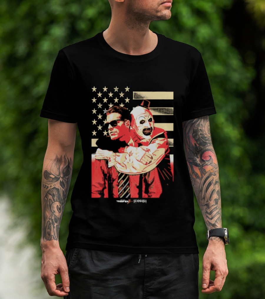 Ice Nine Kills Spencer Clown American Flag Horror Aesthetic T-Shirt
