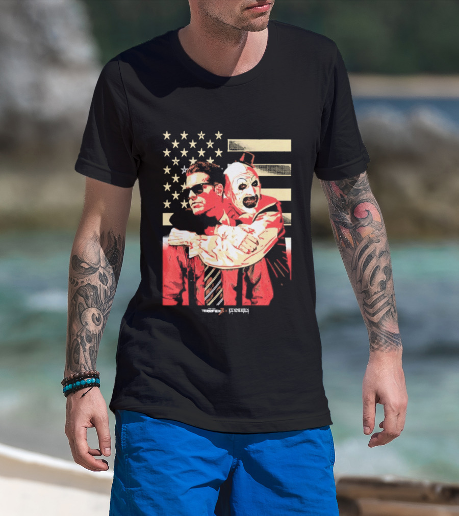 Ice Nine Kills Spencer Clown American Flag Horror Aesthetic T-Shirt