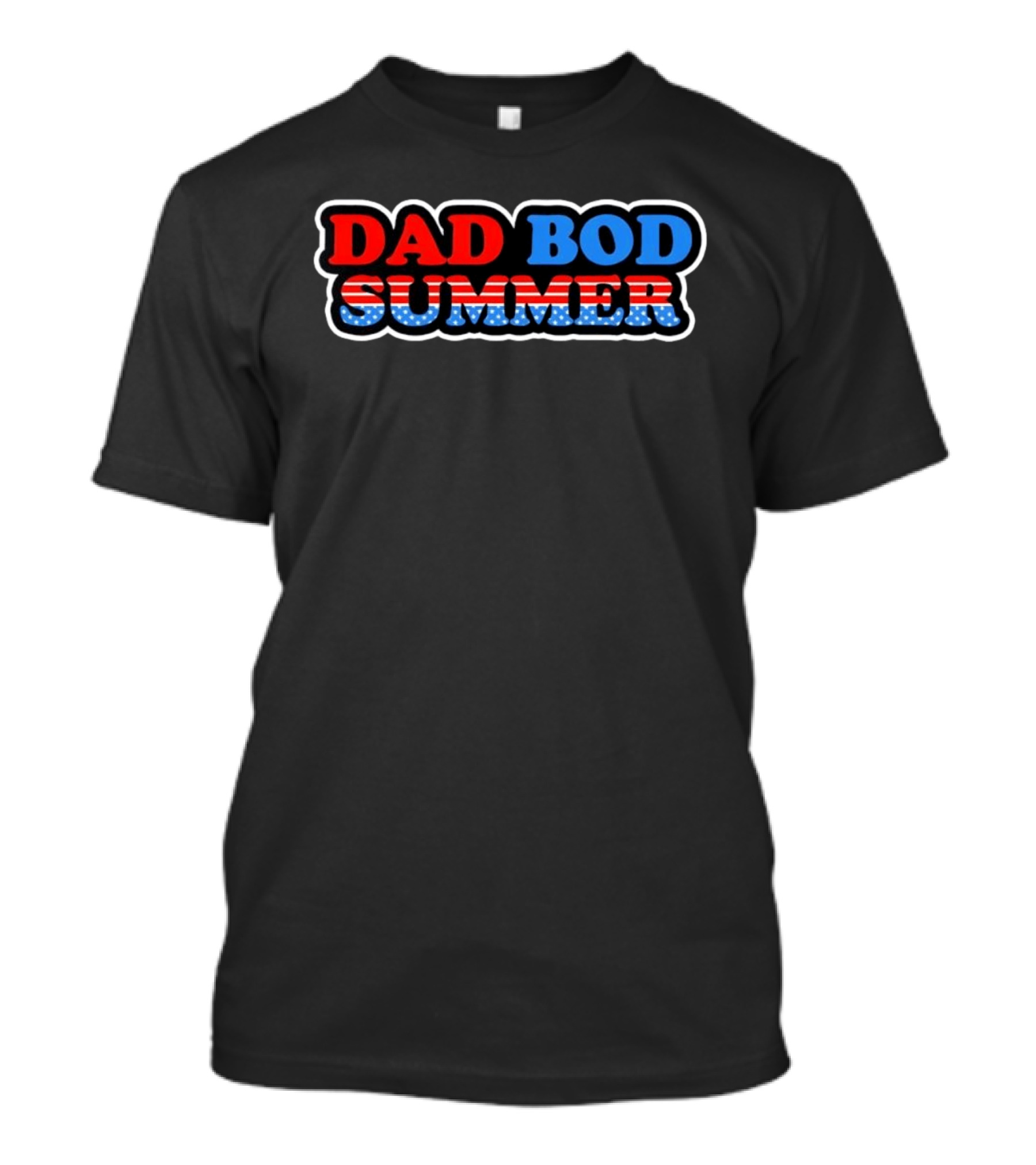 Dad Bod Summer Patriotic American Flag Independence Day T-Shirt