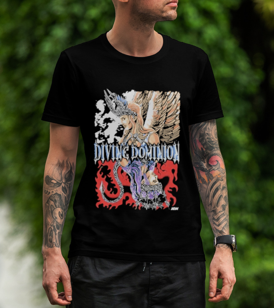 Divine Dominion Angel And Dragon Clash Heaven And Hell T-Shirt